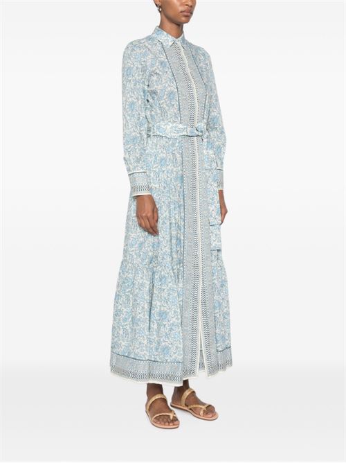 Abito donna MC2 Saint Barth Jensen azzurro in cotone con stampa paisley MC2 SAINT BARTH | JENSEN09402L